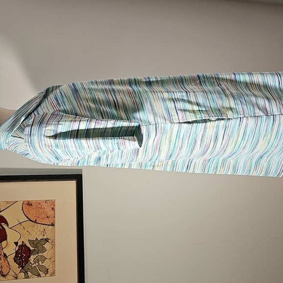 Lands' End Women's Henley Zipper- Blue and Pink Red Yellow Swim Dress. Sz Small - Picture 6 of 10